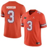 Men's Florida Gators #3 Antonio Morrison NCAA Jordan Brand Orange Authentic Stitched College Football Jersey KDI1362BQ